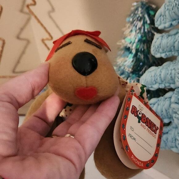 Plush vintage reindeer Burger King collectable  1984 Rodney with tag Rhonda - Picture 1 of 12